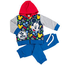 COMPLETO FELPA CON ZIP E CAPPUCCIO MICKEY 