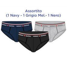 CONFEZIONE SLIP UOMO 3 PAIA COTONE ELASTICIZZATO 