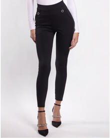 LEGGINGS DONNA ELASTICIZZATI CON BOTTONI GIOELLO 