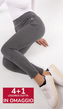 LEGGINGS DONNA ELASTICIZZATI CON ORSETTO TERMICO 