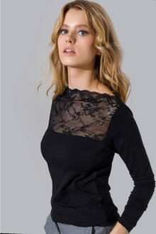 MAGLIA ELASTICIZZATA MODA COTONE + PIZZO 